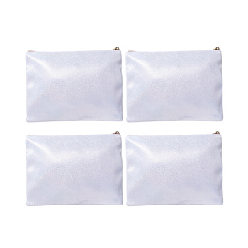 Set of 4 glitter cosmetic bags for printing