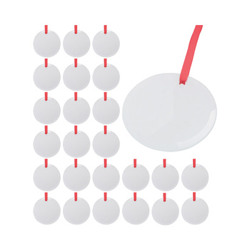 Set of 25 round glass hangers for printing