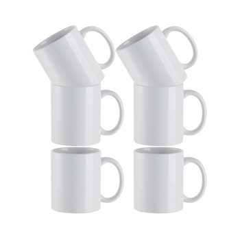 Set of 6 ceramic 330 ml mugs for printing