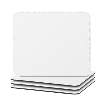 Set of 4 leather table mats for printing