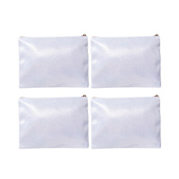 Set of 4 glitter cosmetic bags for printing