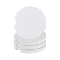 Set of 4 round ceramic car mug coasters for printing