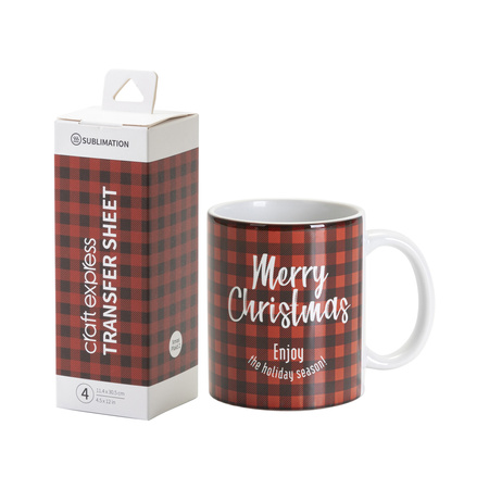 Craft Express Xmas Plaid 2 transfer sheet 30.5 x 11.4 cm - 4 pcs.