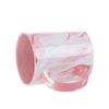 Set of 6 ceramic 330 ml mugs for printing - pink marble