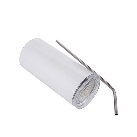 Set of 4 480 ml cups with straw for printing