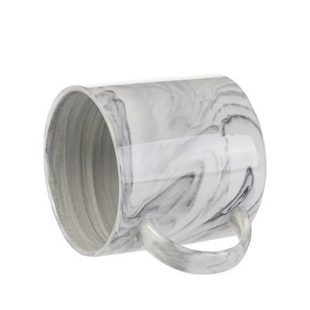 Set of 6 ceramic 350 ml mugs for printing - grey marble