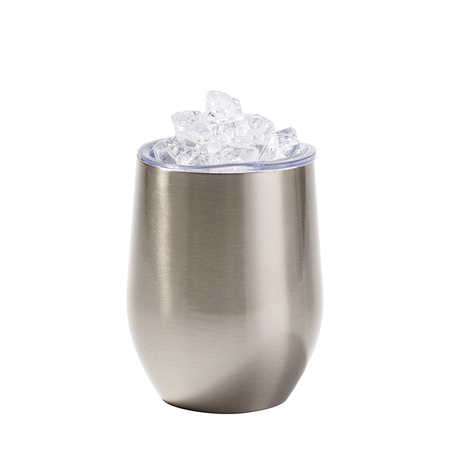 Mug for mulled wine 360 ml - silver, lid with artificial ice