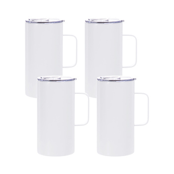 Set of 4 600 ml mugs with handle for printing