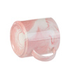 Set of 6 ceramic 350 ml mugs for printing - pink marble