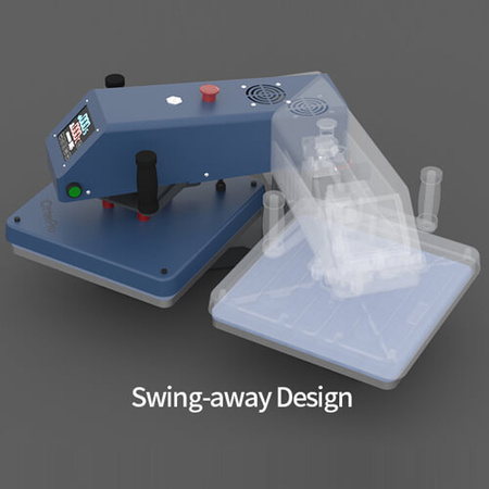 OtterPro Air Press Swing Dual 38 x 38 cm Two-Station Flat Press