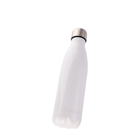 Set of 4 white 500ml stainless steel bottles for printing