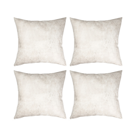 Set of 4 leather pillowcases 40 x 40 cm for printing - light grey