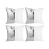 Set of 4 pillowcases with sequins 40 x 40 cm for printing