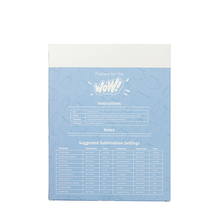 Papier sublimacyjny 216 x 279 mm Craft Express - 110 arkuszy