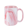 Set of 6 ceramic 450 ml for printing - pink marble