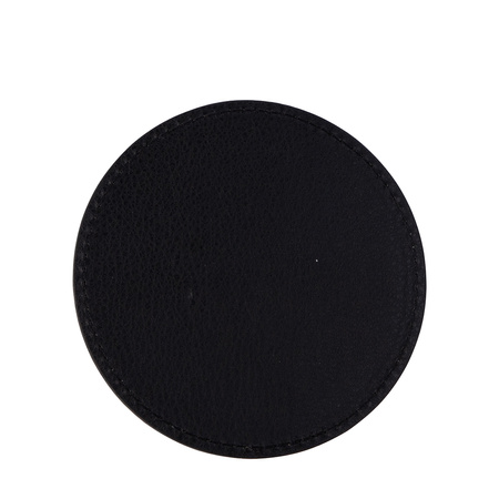Set of 4 round leather cup coasters for printing