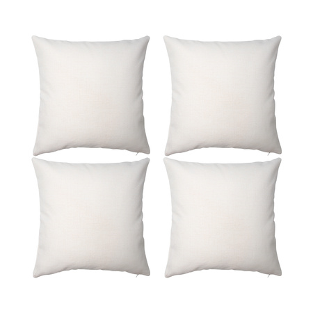 Set of 4 linen pillowcases 40 x 40 cm for printing