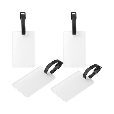 Set of 4 acrylic luggage tags for printing