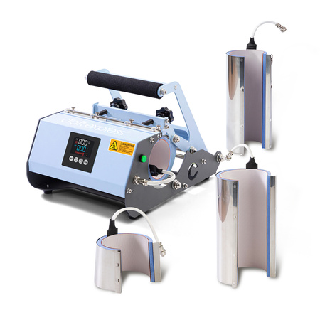 3-in-1 Craft Express Elite Pro Max Blue mug and tumbler press