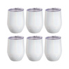 Set of 6 mugs for mulled wine 360 ml for printing - iridescent white