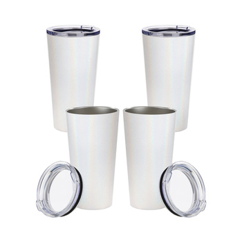 Set of 4 480ml tumblers for printing - iridescent white