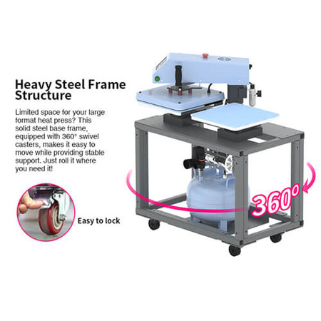 OtterPro Air Press Swing Dual 38 x 38 cm Two-Station Flat Press