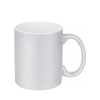 Zestaw 6 ceramicznych kubków 330 ml Glitter do nadruku - srebrny