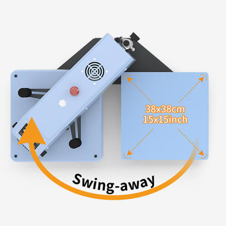 OtterPro Air Press Swing Dual 38 x 38 cm Two-Station Flat Press