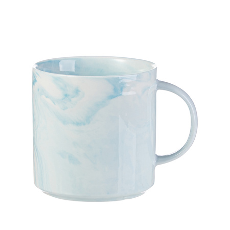 Set of 6 ceramic 350 ml mugs for printing - blue marble