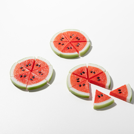 Artificial watermelon pieces