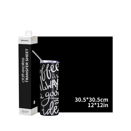 Arkusz transferowy Craft Express czarny 30,5 x 30,5 cm - 8 szt.