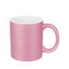 Zestaw 6 ceramicznych kubków 330 ml Glitter do nadruku - różowy