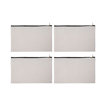 Set of 4 linen cosmetic bags for printing