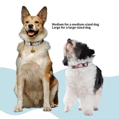 Set of 4 dog collars 56 x 2.5 cm for printing