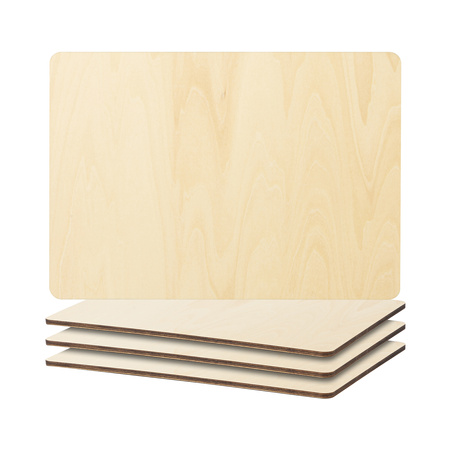 Set of 4 plywood pads for printing