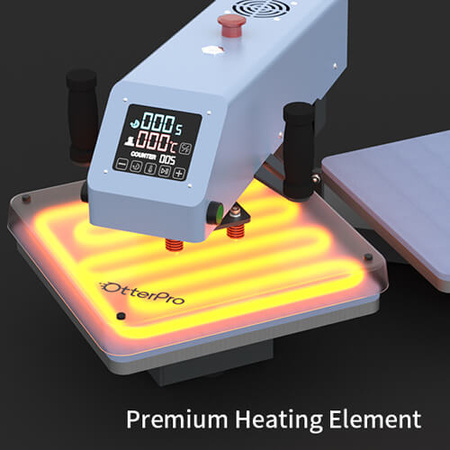 OtterPro Air Press Swing Dual 38 x 38 cm Two-Station Flat Press