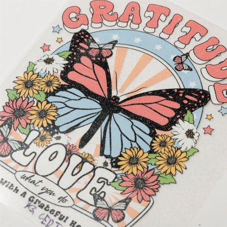 OtterPro DTF printing glitter foil 30 cm x 100 m - Rainbow