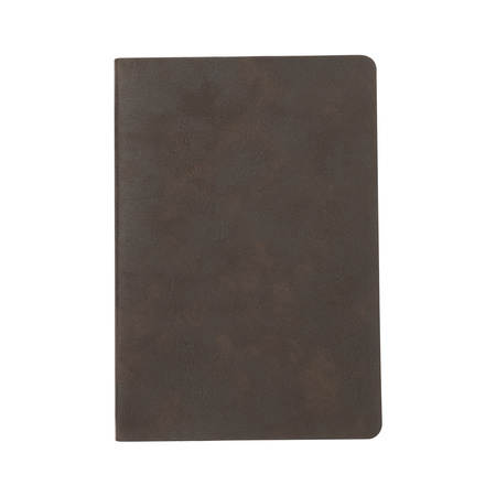 Set of 2 notebooks with leather cover for engraving - brown