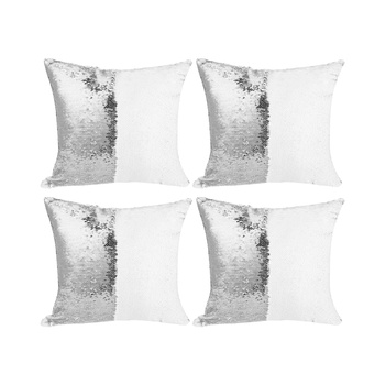 Set of 4 pillowcases with sequins 40 x 40 cm for printing