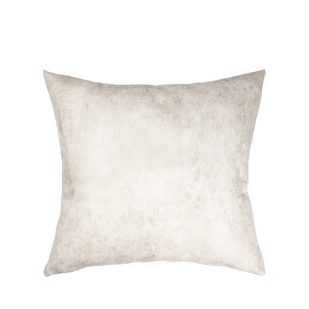 Zestaw 4 skórzanych poszewek 40 x 40 cm do nadruku - jasnoszara