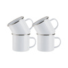 Set of 4 enamel mugs 500 ml for printing