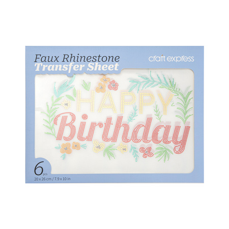 Craft Express zirconia sheet set - Happy Birthday
