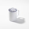Coffee mug 300 ml - white, lid with artificial ice