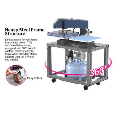 OtterPro Air Press Swing Dual 38 x 38 cm Two-Station Flat Press