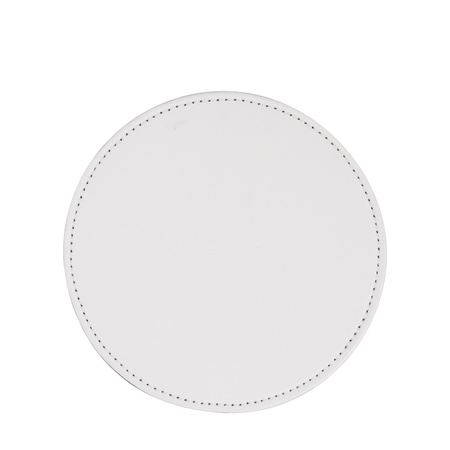 Zestaw 4 okrągłych skórzanych podkładek pod kubek do nadruku