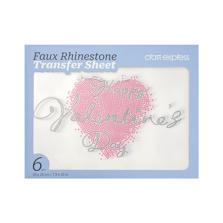 Zestaw arkuszy z cyrkoniami Craft Express - Serce