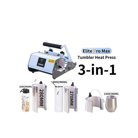 3-in-1 Craft Express Elite Pro Max Blue mug and tumbler press