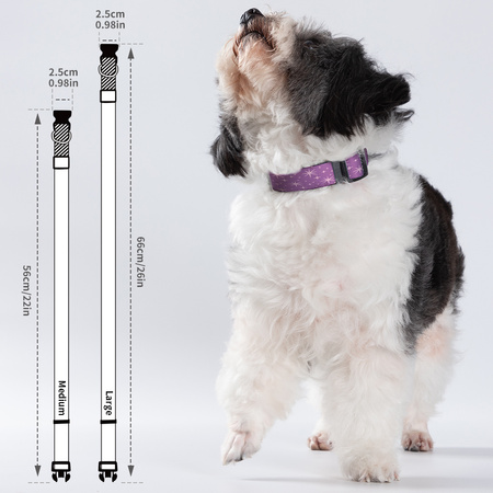 Set of 4 dog collars 66 x 2.5 cm for printing