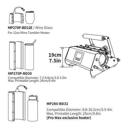3-in-1 Craft Express Elite Pro Max Blue mug and tumbler press